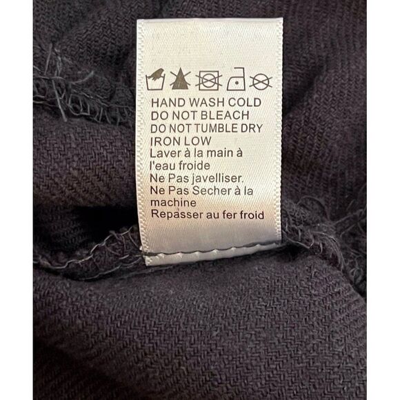 Lucca Couture Womens Maxi Dress Size S Navy Blue Iris Strap Ruffles Linen Blend - Picture 8 of 9